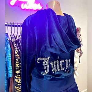 SOLD Juicy Couture velour jacket regal blue
